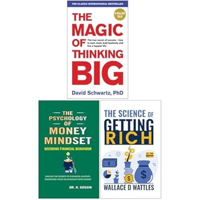 The Magic of Thinking Big, The Psychology of Money Mindset, The Science of Getting Rich 3 Books Collection Set