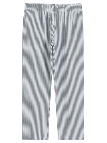 Latuza Women's 2 Pack Cotton Pajama Pants Seersucker Lounge Pants with Pockets2