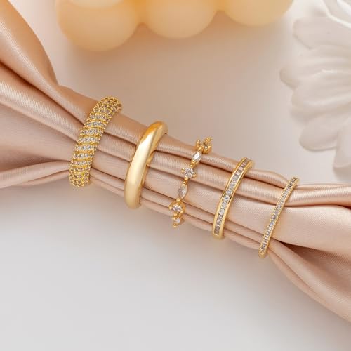 Funeia JZ2131-B-G9 Stackable Gold Rings thumb #3