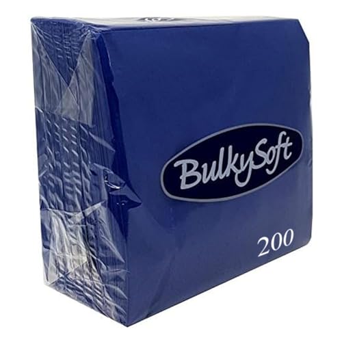 Premium 2-Ply Dark Blue Paper Serviettes 200pcs 33x33cm Luncheon Serviettes Disposable Strong Table Napkins for Dining, Parties & Events, Absorbent Dinner Serviettes