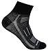 Produktbild Wrightsock - 1 Paar Herren/Damen Profi Sportsocke, Laufsocke, Modell Endurance in schwarz-ash, Anti-Blasen-System, doppellagig, Quarter (knöchelhoch), GR. L
