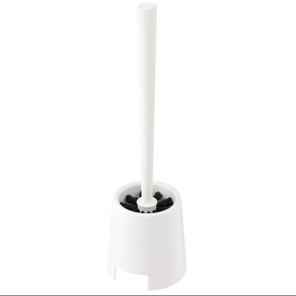 Set di spazzole per la Pulizia della Tazza del WC Domestico con Contenitore per Supporto, scopino per WC in plastica con Staffa, Strumento di Pulizia del Bagno Bianco per Una Facile igiene