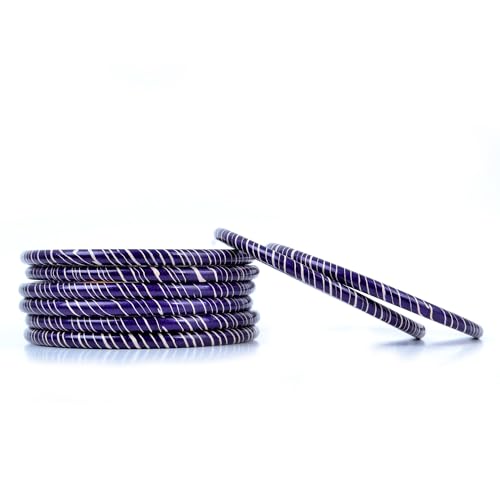 Image of Lac Bangle Set For Women and Girls | Jaipuri Lakh Lehariya Chudi Set | Rajasthani Traditional Chuda |Set of 8
