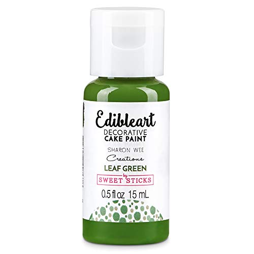 Icinginks - Sweetsticks Leaf Green Edible Art Decorative Cake Paint 15ml - Edible Paint, Edible Icing Paint, Decorative Cake Paint, Edible Food Coloring, Cookie Paint, Cake Paint (Leaf Green)
