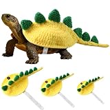 Knitted Turtle Sweater - Dinosaur Shell Costume with Adjustable Strap, Breathable and Warm Winter Pet Outfit, Handmade Tortoise Apparel for Cosplay, Party, and Photo Shoots (Yellow, Small)