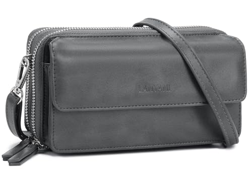 Image of Lanyani RFID Crossbody Wallet Wristlet Purse with Phone Pocket For Women Vegan Leather