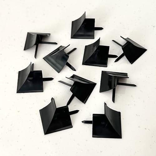 Image of InstaTrim Outside Corners - 10 Black 1 /2 inch Wide Trim Outside Corner Pieces - Trim for Outside Corners - Paintable | Ten paintable black outside-corner caps finish external joints on matching 1 /2 in InstaTrim flexible trim home installations.
