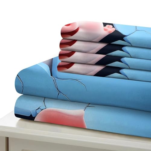 Parure de lit cochon mignon 140x200 microfbre pour enfant - 7