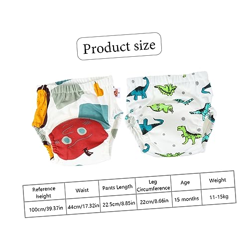 SHOWERORO 2 Peças Fraldas Para Bebês Calças De Treinamento Para Recém-Nascidos Roupas Íntimas Para T