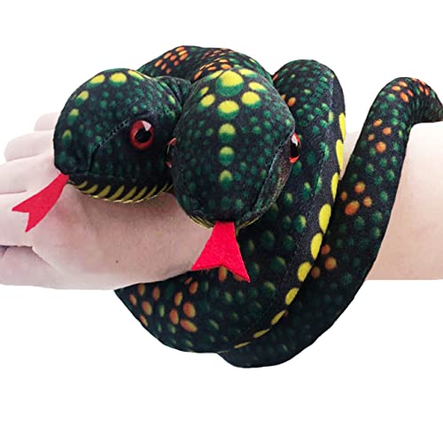 Giant Boa Constrictor Large Stuffed Animal Snake Plush Realistic Toy 45 Inch Lifelike Gifts for Kids Birthday Party Prank Props Gifts for Kids (Double Head)
