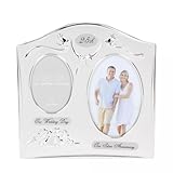 Two Tone Silverplated Wedding Anniversary Gift Photo Frame - 