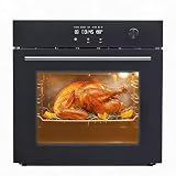 24 Inch Built-in Electric Single Wall Oven | 2.5 Cu ft Convection Oven with 8 Cooking Modes, Max 500°f | Stainless Steel Touch Control Panel, Triple-Layer Tempered Glass Door | 3000W Black Kitchen