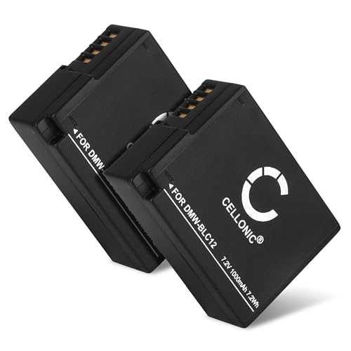 CELLONIC, Batería para Cámara, Compatible con Panasonic Lumix DMC G80, DMC G81, DMC G6, DMC G5 (7.4V, 1000mAh) 2 Unidades