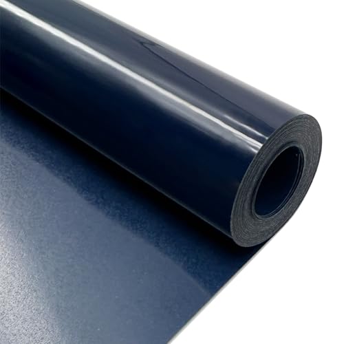 Image of Dark Blue Heat Transfer Vinyl HTV Roll Matte PU 12 inch x 15 ft. | Easy to Cut, Weed & Transfer, Dark Blue Iron On Vinyl for Cricut, Silhouette Cameo & Other Craft Cutter Cutting Machine