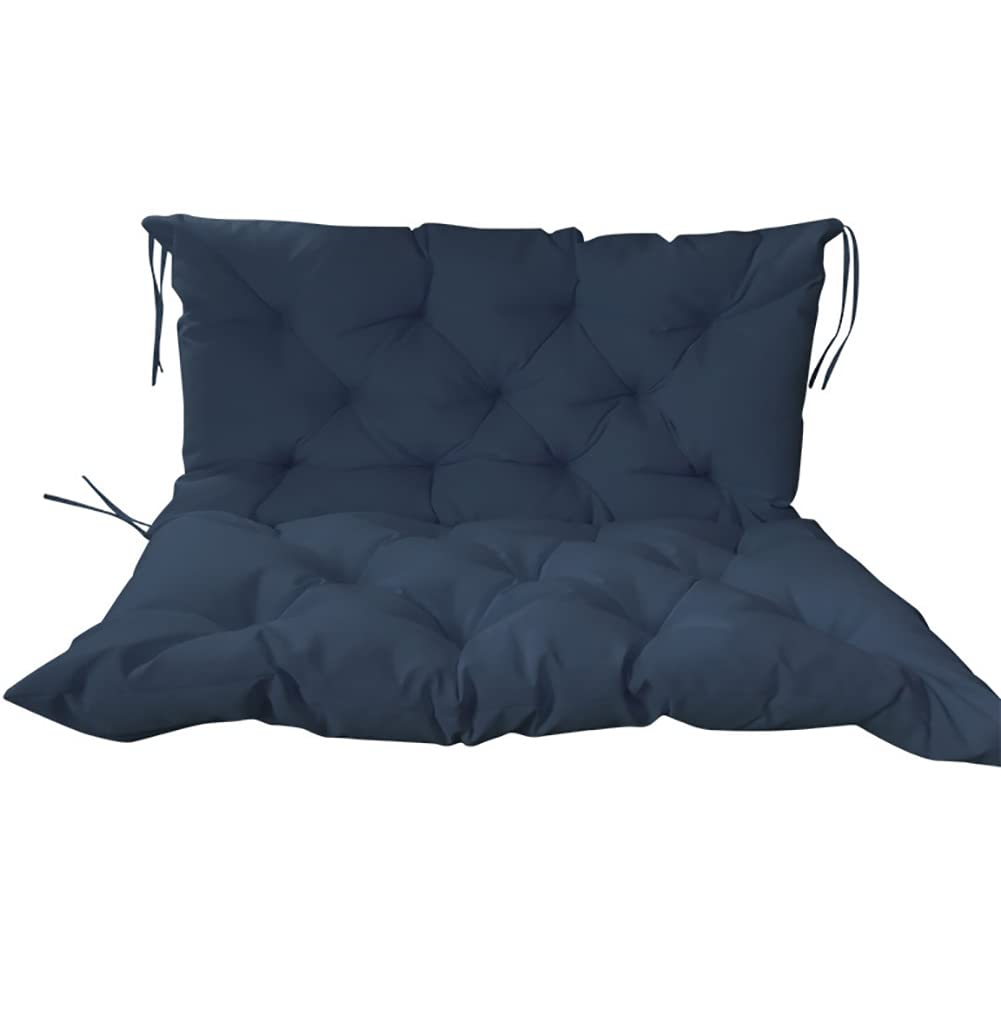 Yuly Cuscino Per Panca Da Esterno Con Schienale Impermeabile - 2/3 Posti (100-150 Cm), Imbottitura 10 Cm, Con Cinghie Antiscivolo, Colore Nero