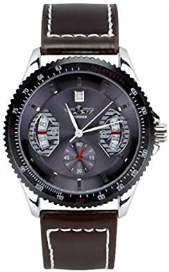 Vantasy Elegant Men's Tourbillon Automatic Mechanical Blue Dial Skeleton Analog Date Stainless Steel Business Leather Watch