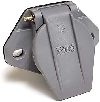 Tramec Sloan Nylon 7-Way Smart Box Solid Pins Receptacle Socket Replacement SAE J560 (38501)
