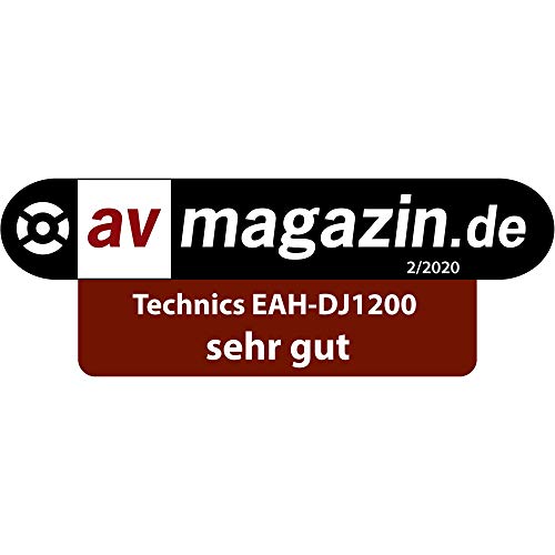 Technics EAH-DJ1200 DJ Kopfhörer, On-Ear, Schwenkarm, abnehmbares Spiralkabel, High-End Stereoklang, schwarz