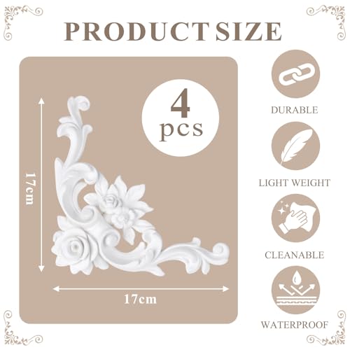 Decorative Corner Molding, Ceiling Corner Molding, Corner Wall Molding, 4Pc by sturion - Used condition - Image 2