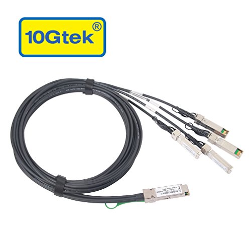 Image of 40G QSFP+ to 4x SFP+ Breakout DAC Cable for Arista CAB-Q-S-3M, 3m /10ft