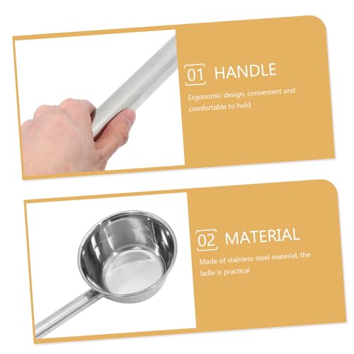 Cucharón resistente de acero inoxidable de 16 cm de diámetro para restauración y cocinas exigentes 4