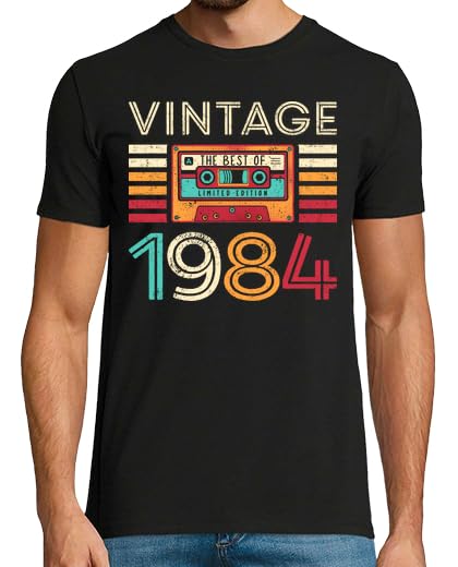 T-shirts presente 40 aniversário para homem - t-shirt 40 anos homem - t-shirt 1984 - t-shirt divertida presente compatível - presentes originais para homem 40 anos - ideias para aniversário 40 anos,