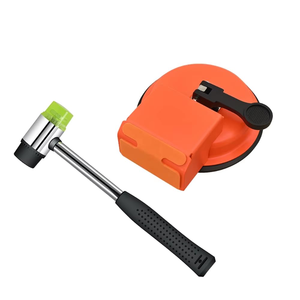 Herramienta para Reparar Juntas de Suelo, Ventosa y Mazo, para Reparar Juntas en Suelos Laminados de Vinilo, Kit de Instalación de Suelos de Madera para Rellenar Juntas de Suelo