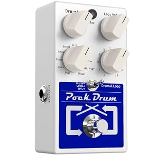 [MULTIFUNCTIONAL MODES] Experience versatility with the ammoon PockDrum Drum & Loop Guitar Effect Pedal, featuring three distinct operational modes: Drum Mode, Looper Mode, and a combination of both. Easily switch between modes to unleash your creati...