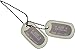 Matte Stainless Steel US Military Dog Tag Set - Yellow Glow in The Dark Silencer