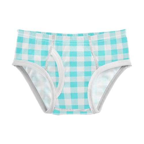 Square Blue Little Boys Cotton Briefs Soft Breathable Comfortable Tag-Free Underwear