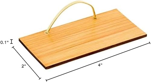 Miniatura 4 de Restaurantware Platos de bambú de 4 x 2 pulgadas, 100 tablas de servir de madera desechables, mini con asa, platos rectangulares de postre de bambú