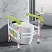 Toilet Safety Rails, 3 Adjustable Toilet Frame for Elderly, Foldable Handicap Toilet Handles for Seniors, Handicap, Disabled, 360° Rotatable Clamps, Fit Most Toilets (330 LBS Green)