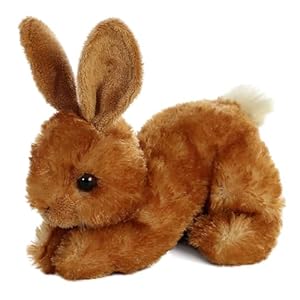 Aurora Adorable Mini Flopsie Bitty Bunny Stuffed Animal Playful Ease Timeless Companions Brown 8 Inches
