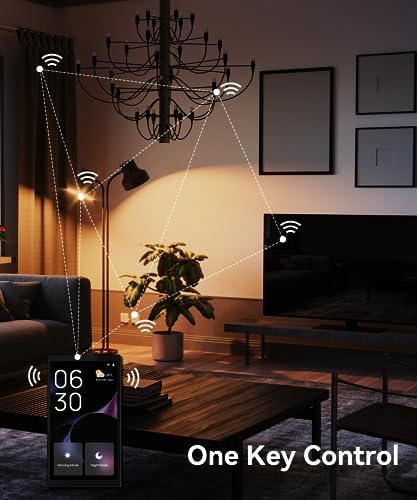 RERE Smart Home Control Panel L, 5-inch In-wall Smart Panel with Alexa Built-in, WiFi Switch Panel for Tuya Smart Life App, Home Automation Touchscreen, Built-in Zigbee Gateway and BLE Mesh, White 7 41Kn8B9ui3L. AC