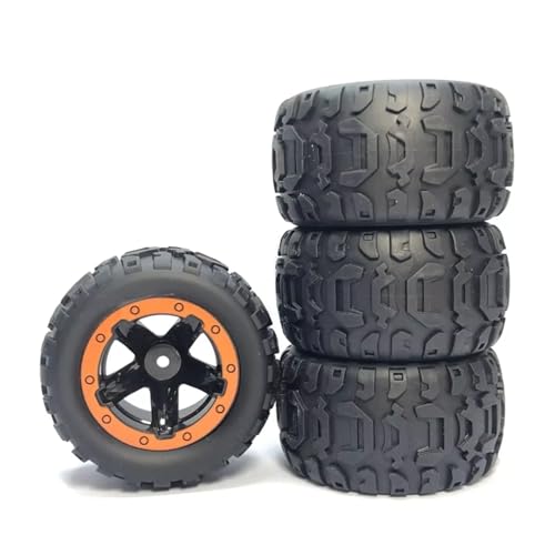 RC�J�[�̃^�C�� For WLtoys 144001 124016 124018 124019 12428 For Haiboxing 16889 RC�J�[�A�b�v�O���[�h�p�[�c 4�� ��^�^�C�����L�^�C���z�C�[��(Yellow)