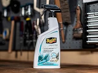Meguiar's Carpet and Cloth Re-Fresher Odor Eliminator Spray, Car Air Freshener, Fights Odors and Freshens Fabrics in your Car, Easy to Use Trigger Spray, 24 Oz