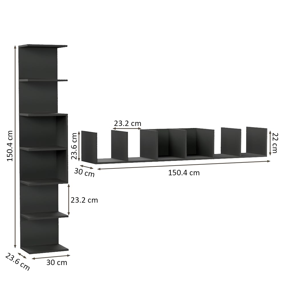 Boeken Organizer Tot 13.5kg AZSKY 24 Inch Zwevende Planken, Aan De Muur Gemonteerde Boekenplanken Voor De Kinderkamer Rustieke Houten Boekenplank Zwevende Boekenplanken Van Hou Be Minimalistisch Wandrek