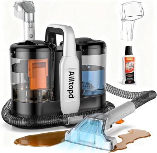 Ailltopd Portable Carpet & Upholstery Cleaner Machine, 15Kpa Strong Suction