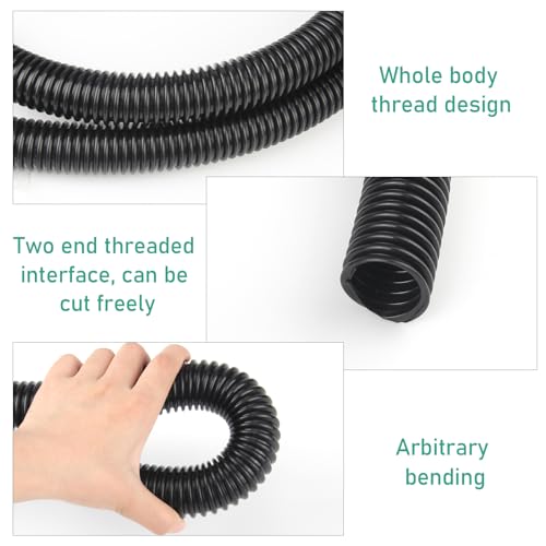 Vaskula Saugschlauch Flexibler Förderschlauch 4m Spiralschlauch 25mm Absaugschlauch Schlauch Universal Teichschlauch Poolschlauch für Gartenpumpen Sauganlagen Hauswasserwerke Pumpenschlauch