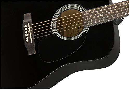 image for Fender Squier Dreadnought Acoustic Guitar - Black Learn-to-Play Bundle