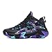 WILTENA Womens Mesh Breathable Basketball Shoes Mens Anti Slip Sneakers Unisex Fashion Running Sneakers Colorful Painting Sports Shoes Black Size 10w/8.5m