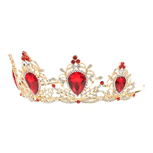 Baroque Crown Korean Decor Scrunchies Green Rhinestones Wedding Tiaras and