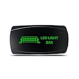 CH4x4 Rocker Switch Led Light Bar Symbol – Horizontal - Green LED