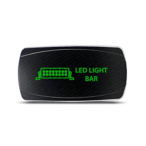 CH4x4 Rocker Switch Led Light Bar Symbol – Horizontal - Green LED