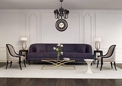 Pacific Bay Norden Huge Decorative Light-Weight 23-Inch Wall Clock Silent, Non-Ticking, 3-D Dial, Easy-To-Read, Quartz Battery Operated, Glass Face Cover #TOP1