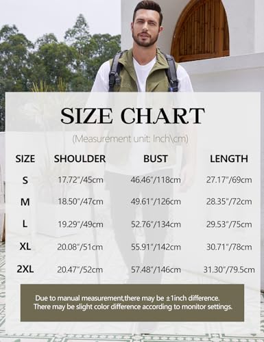 image for Gihuo Men's Golf Lightweight Photo Vest Fishing Travel Safari Vest Sof