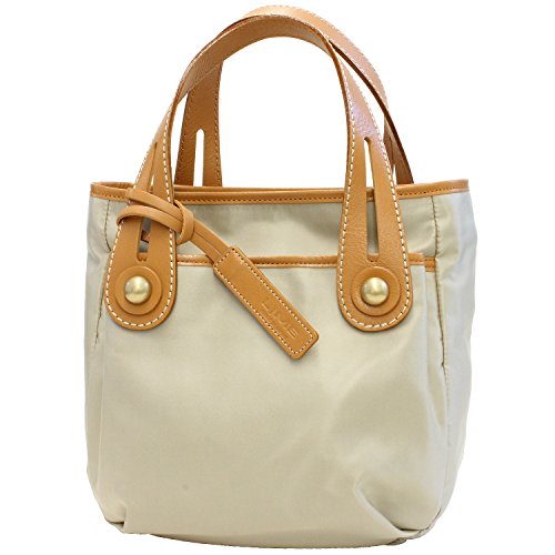 LIME made in Japan トートバッグ 本革 Ｌ1453 ベージュ ナイロン ハンドバッグ レディース 日本製 ライム ヴェリーナイロン