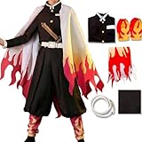 Tkieio Anime Costume Kochou Outfit Cosplay Kimono Outfit Uniform Costume Role Play Full Set (Red, S)