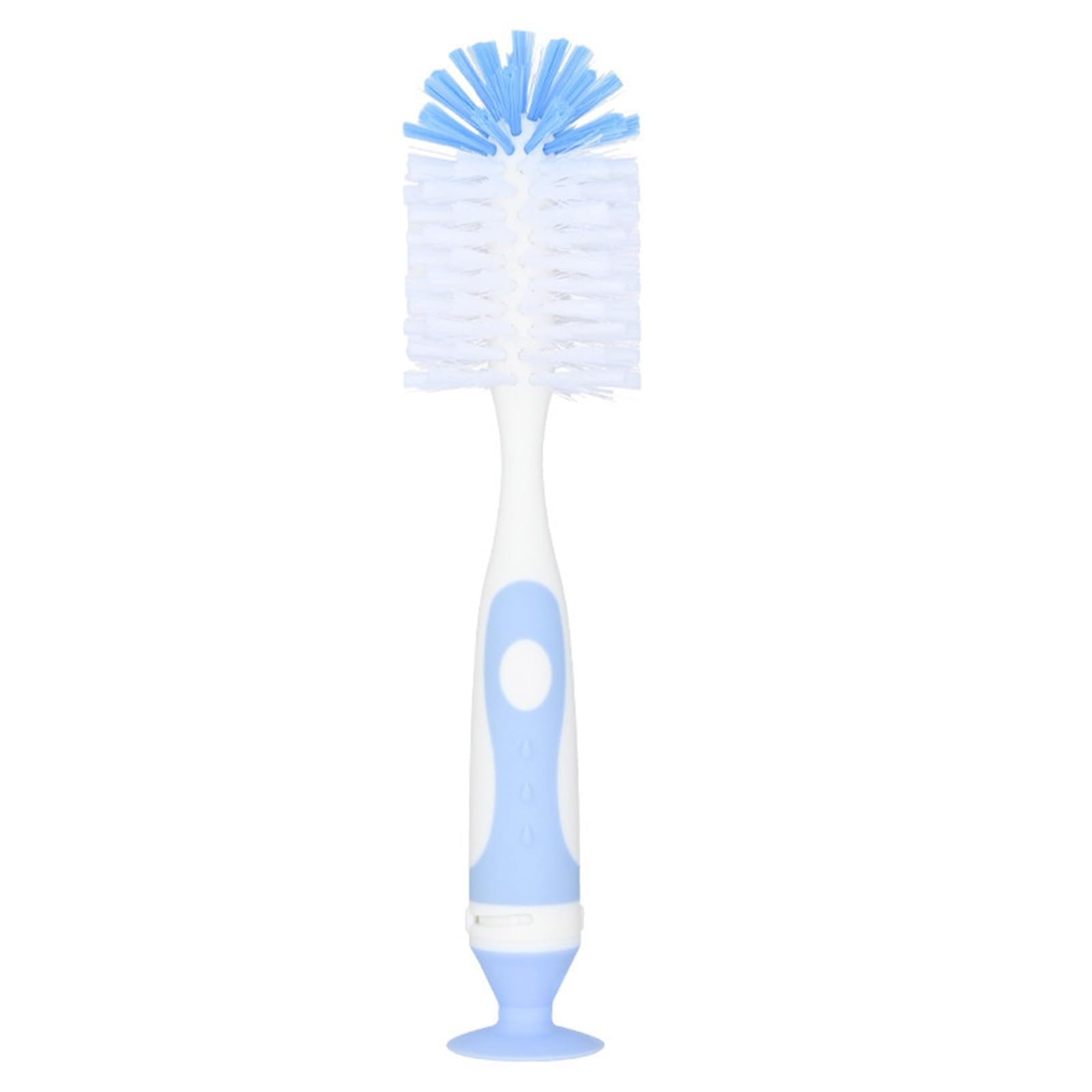 bottle brush Bottle Cleaning Brush 2-in-1 With Suction Base Nylon Bristles For Bottles Water Coffee Mugs(Blue)