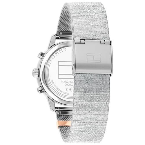 Image of Tommy Hilfiger Blake Quartz Analog with Blue Dial Rose Gold Stainless Steel Strap Watch for Women - TH1782807